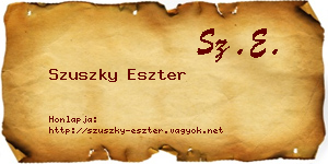Szuszky Eszter névjegykártya