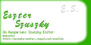 eszter szuszky business card